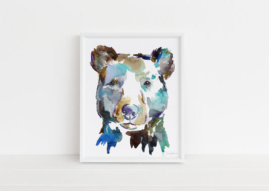 Black Bear Watercolor Digital Download | "Black Bear" by Jess Buhman, Instant Download, Print at Home, Bear Painting, Nursery Art