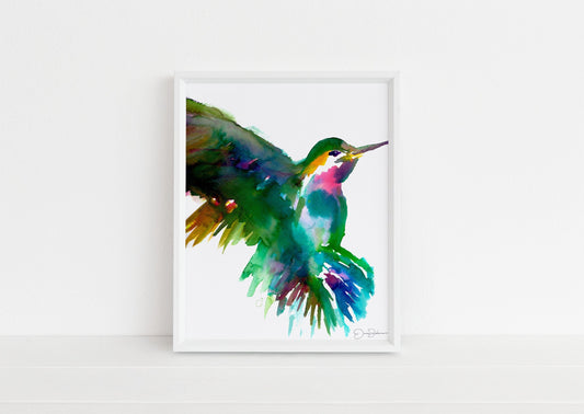 Hummingbird Print | "Melody the Hummingbird" by Jess Buhman, Multiple Sizes, Choose Your Size, Watercolor Bird Art