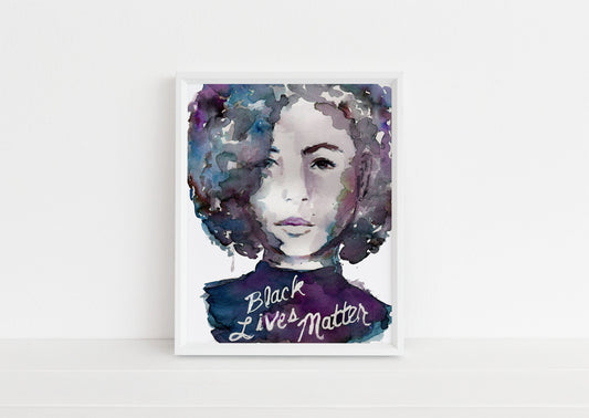 Watercolor Black Lives Matter Print | "Black Lives Matter" by Jess Buhman, Social Justice Print,  8 x 10 Digital File