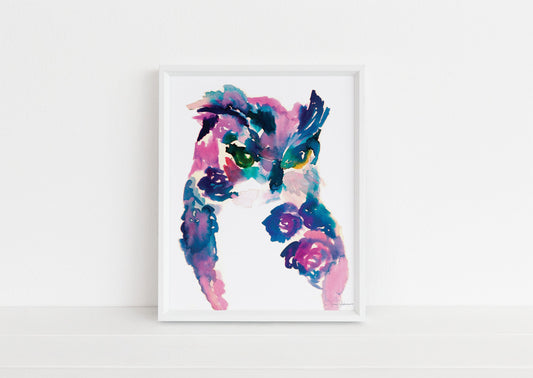 Owl Watercolor Print | "Oscar the Owl" by Jessica Buhman, Digital Download, Print Yourself, Bird Painting, Wall Art, Home Decor