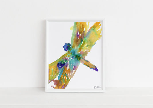 Watercolor Dragonfly Instant Download  |  "Dragonfly" by Jess Buhman, Printable 8" x 10" Watercolor Art, Digital Print, Print at Home
