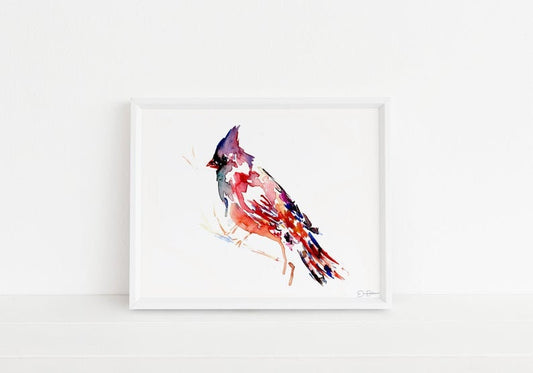 Cardinal Watercolor Digital Download | "The Cardinal Rule" by Jess Buhman, Instant Download, Digital File, Print at Home, Bird Painting