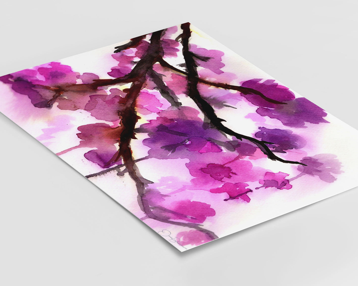 Cherry Blossoms Watercolor Painting Print, "Cherry Blossoms" by Jess Buhman, Multiple Sizes, Select Your Size, Watercolor Flowers