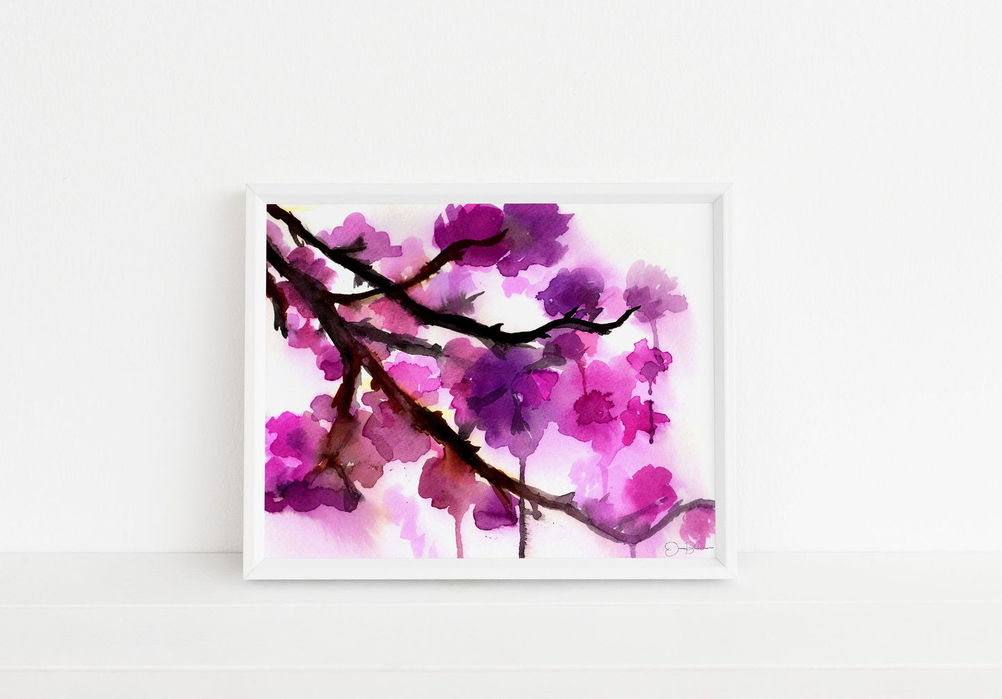 Cherry Blossoms Watercolor Painting Print, "Cherry Blossoms" by Jess Buhman, Multiple Sizes, Select Your Size, Watercolor Flowers