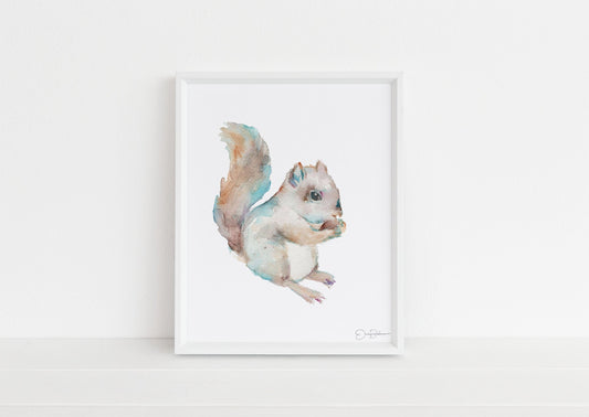 Squirrel Watercolor Print | "Squirrel" by JessBuhman, Multiple Sizes, Select Your Size, Watercolor Animal, Nursery Art, Woodland Art
