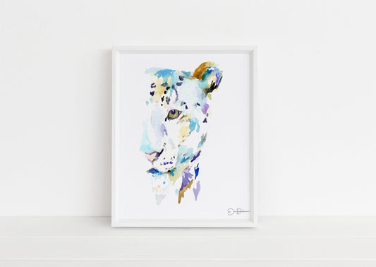 Leopard Watercolor Digital Download Print | "Leopard" by Jess Buhman, Instant Download, Digital File, Safari Nursery Decor