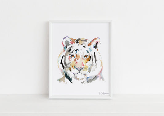 Tiger Watercolor Print  | "Tiger" by Jess Buhman, Multiple Sizes, Select Your Size, Big Cat Painting, Nursery Art