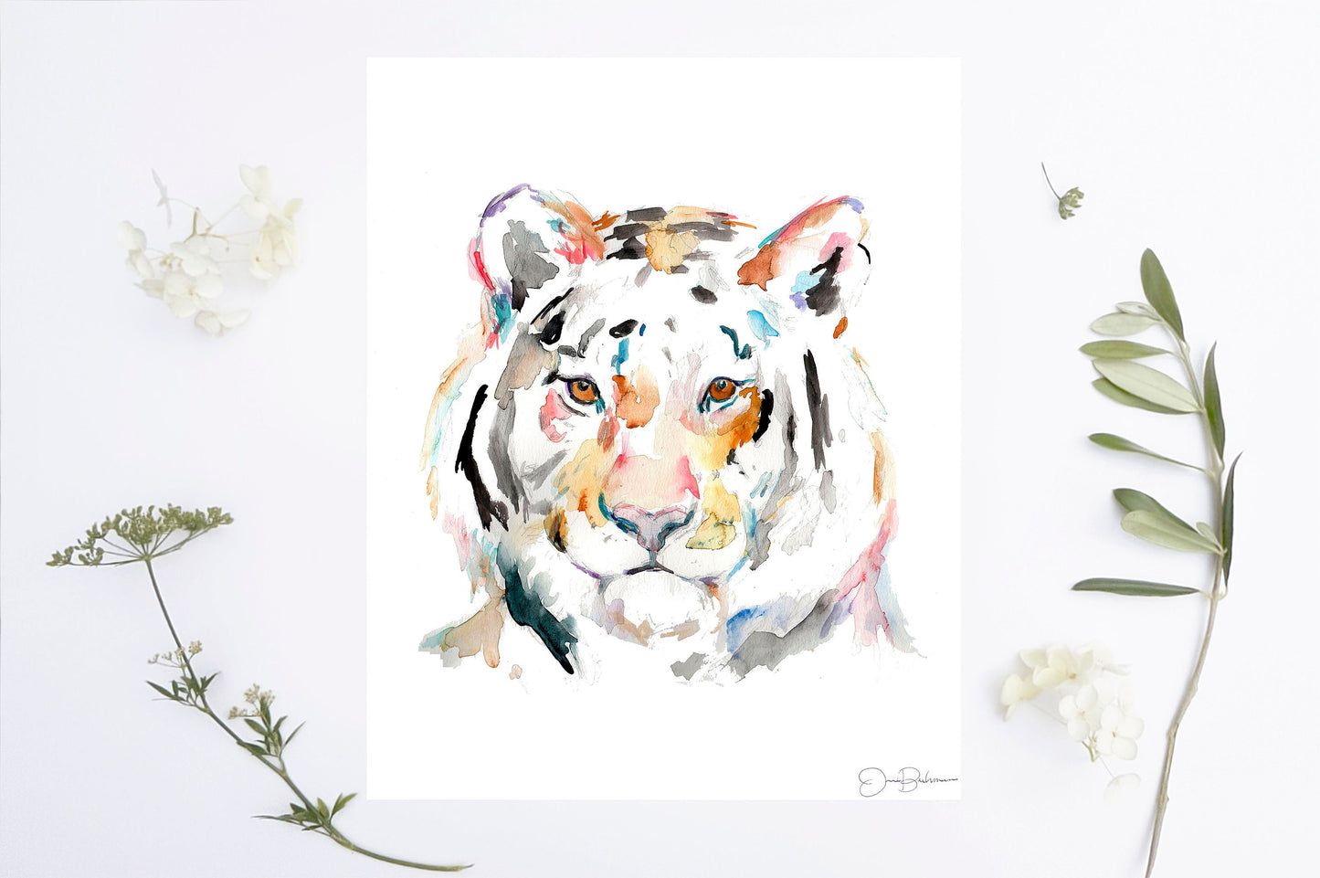 Tiger Watercolor Digital Download  |  "Tiger" by Jess Buhman, Instant Download, Digital File, Nursery Decor