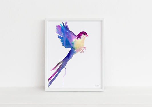 Watercolor Bird Instant Download  |  "Serene Bird" by Jess Buhman, Printable 8" x 10" Watercolor Art, Digital Print, Print at Home
