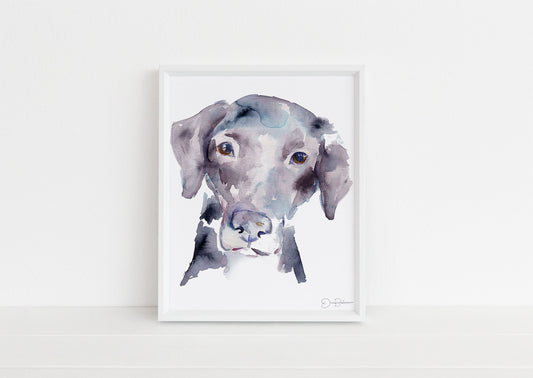 Black Labrador Watercolor Print | "Black Lab" by Jess Buhman, Multiple Sizes, Wall Art, Dog Painting, Home Decor, Choose Your Size