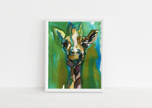 Watercolor Giraffe Print Instant Download | "Hey, You Guys!" by Jess Buhman, 8" x 10" Digital File, Print at Home, Nursery Decor
