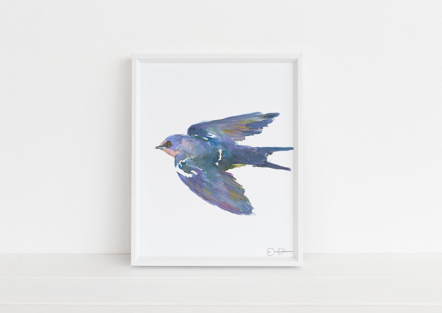 Barn Swallow Watercolor | "Barn Swallow" by Jess Buhman, Multiple Sizes, Choose Your Size, Bird Painting, Bird Print, Bird Watercolor