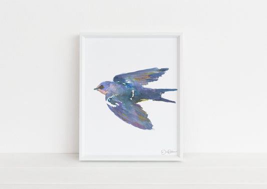 Barn Swallow Watercolor | "Barn Swallow" by Jess Buhman, Multiple Sizes, Choose Your Size, Bird Painting, Bird Print, Bird Watercolor