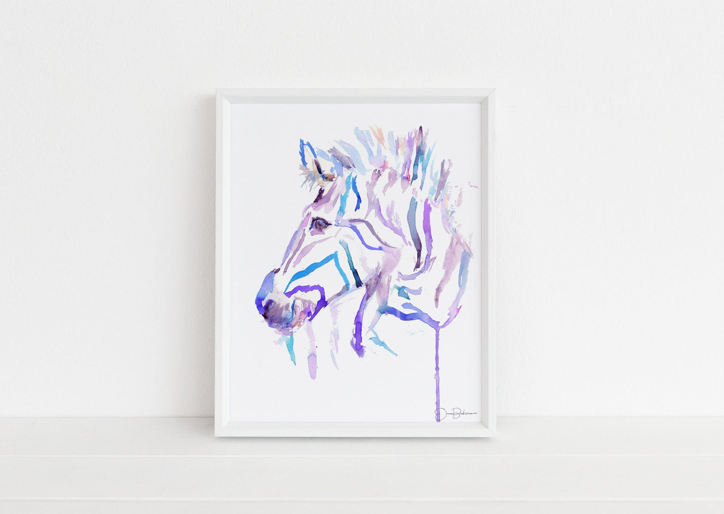 Zebra Watercolor Print | "Zebra" by Jess Buhman, Multiple Sizes, Select Your Size,  Zebra Print, Zoo Animal Art, Safari Art, Nursery Art