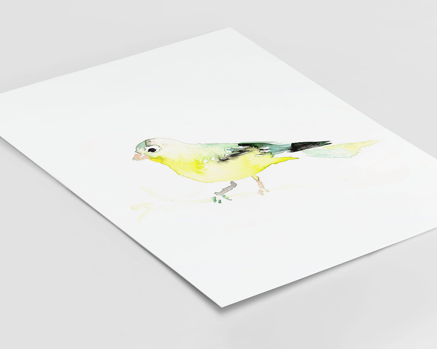 Watercolor Goldfinch Bird Instant Download  |  "Mellow Yellow" by Jess Buhman, Digital Print, Print at Home