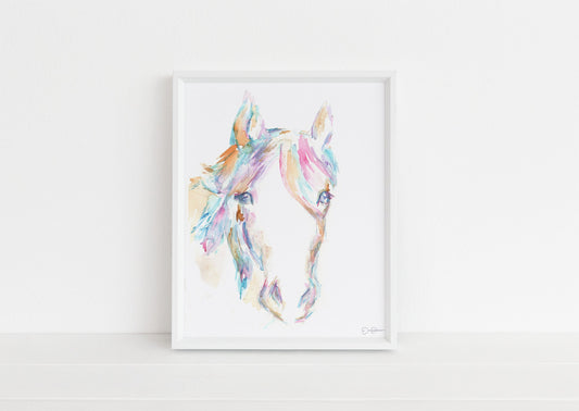 Horse Watercolor Print Instant Download | "Hugo" by Jess Buhman, 8" x 10" Digital File, Print at Home