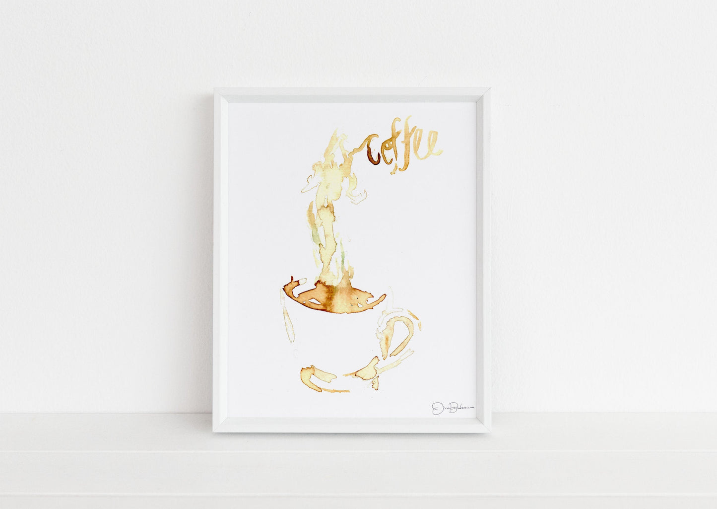 Coffee Watercolor Print | "Coffee" by Jess Buhman, Multiple Sizes, Select Your Size, Coffee Lover Gift, Coffee Painting, Coffee Gift Idea