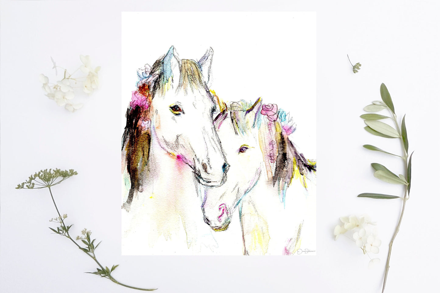 Horse Watercolor Print Instant Download | "Wild, Wild Horses" by Jess Buhman, 8" x 10" Digital File, Print at Home
