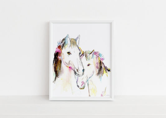 Horse Watercolor Print Instant Download | "Wild, Wild Horses" by Jess Buhman, 8" x 10" Digital File, Print at Home