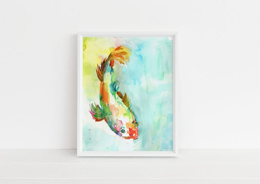 Koi Fish Watercolor Print, "Dreams of Koi" by Jess Buhman,  Multiple Sizes, Select Your Size, Watercolor Koi