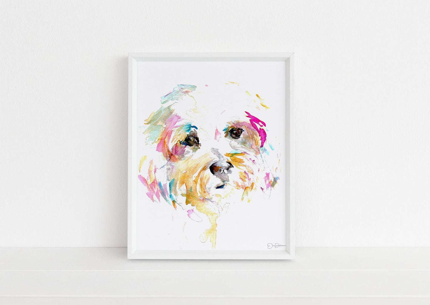 Dog Watercolor Instant Download | "Mrs. Sophie" by Jess Buhman, 8" x 10" Digital File, Print At Home, Dog Portrait, Watercolor Terrier