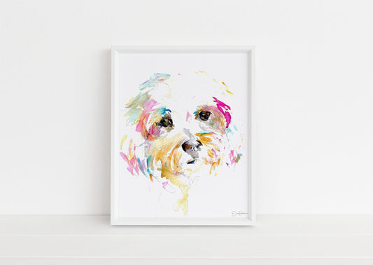 Dog Watercolor Instant Download | "Mrs. Sophie" by Jess Buhman, 8" x 10" Digital File, Print At Home, Dog Portrait, Watercolor Terrier