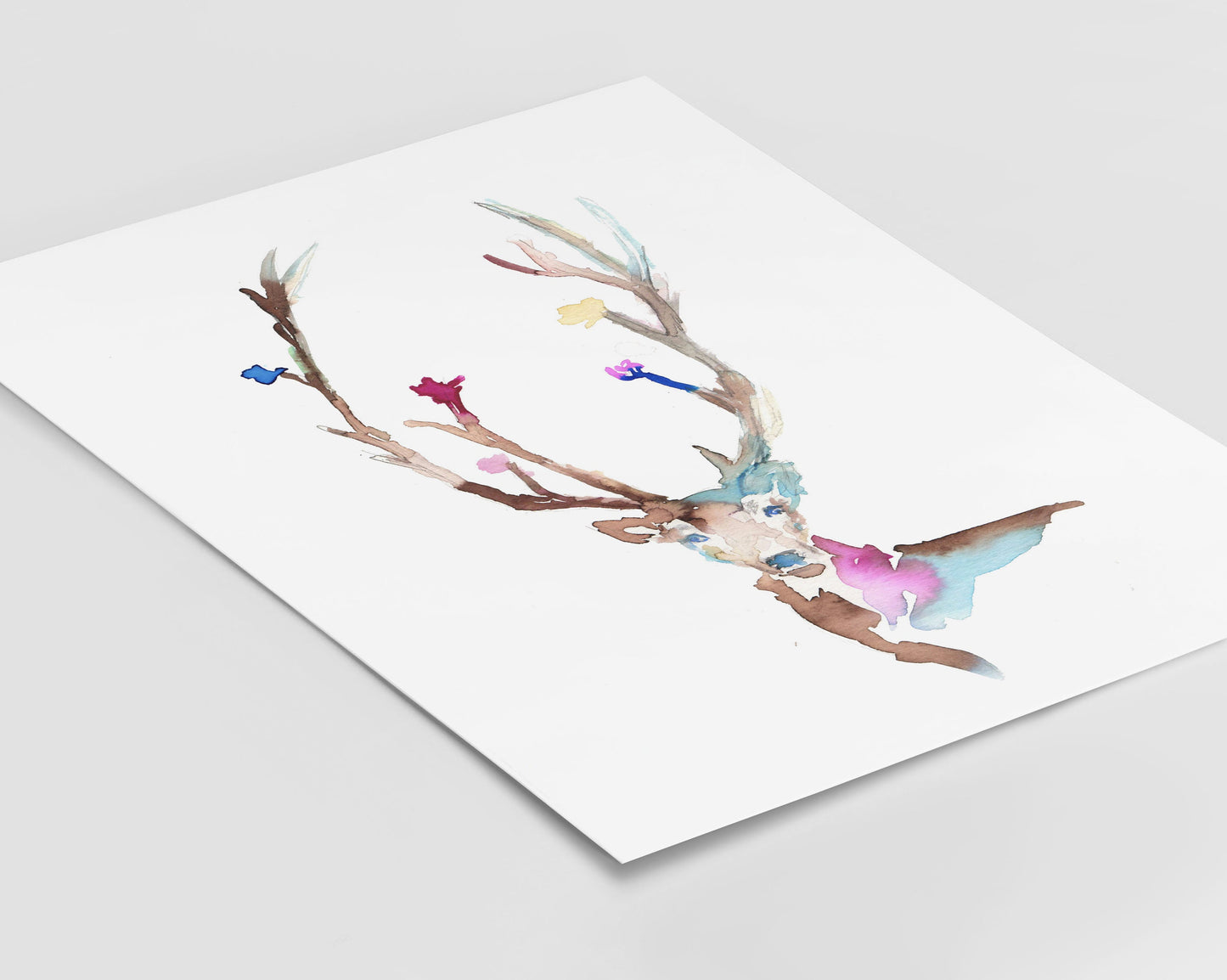 Deer Print Instant Download | "What A Beaut!" by Jess Buhman, Print at Home, Digital File, Watercolor Deer Print, Christmas Decor