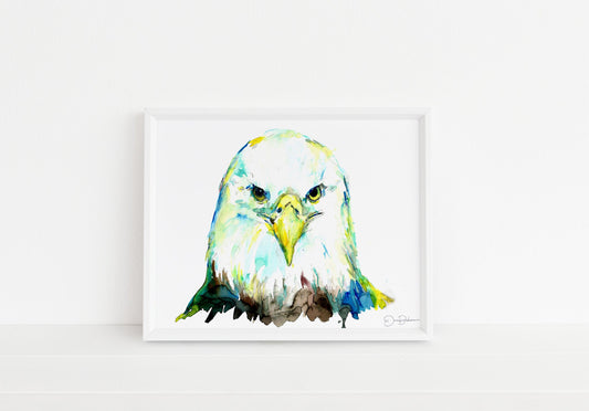 Eagle Watercolor Print | "Eagle Eye" by Jess Buhman, Multiple Sizes, Wall Art, Home Decor, Bird Painting, Choose Your Size