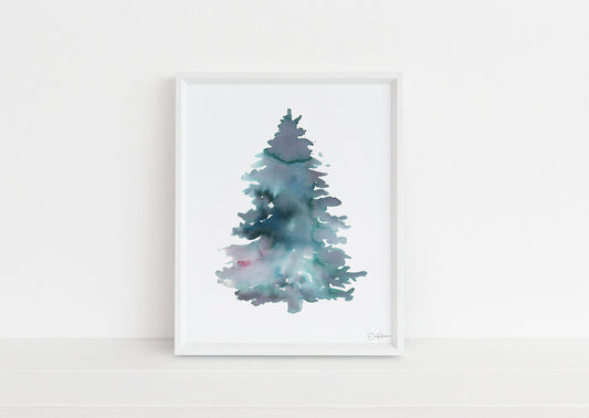 Pine Tree Watercolor Digital Download  |  "Pine" by Jess Buhman, 8 x 10 Instant Download, Christmas Decor, Christmas Tree