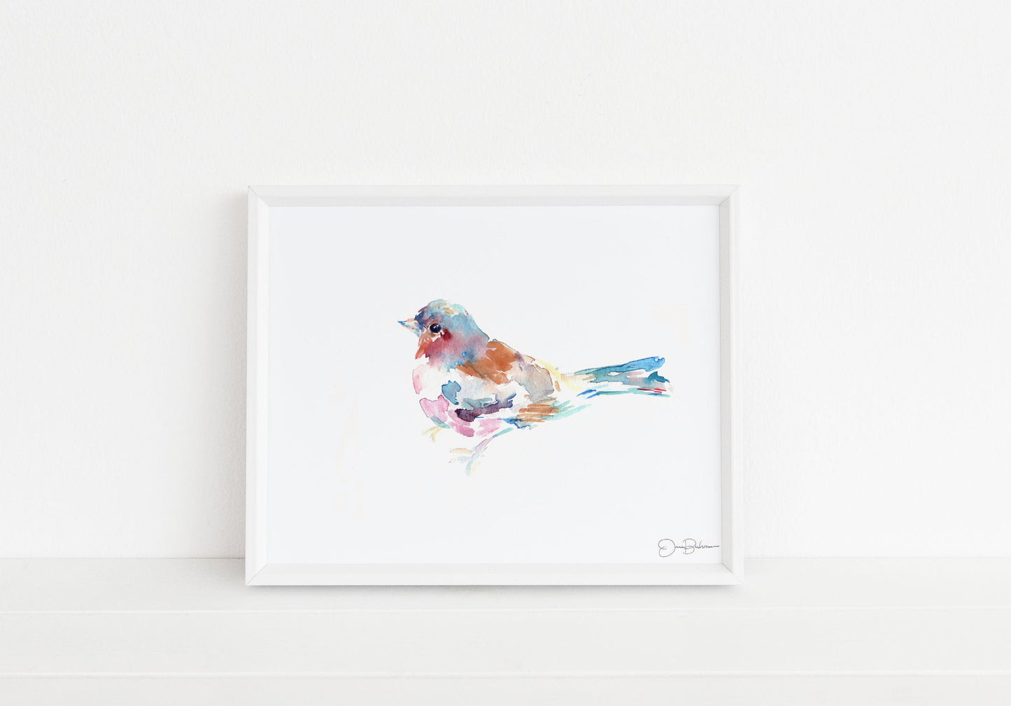 Bird Watercolor Print | "Rudy" by Jess Buhman, Multiple Sizes, Wall Art, Home Decor, Colorful Bird Painting
