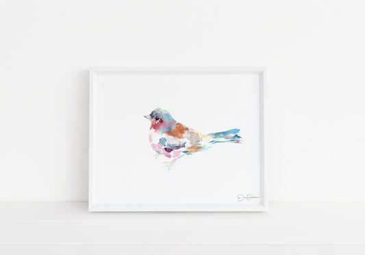 Bird Watercolor Digital Download | "Rudy" by Jess Buhman, Instant Download, Digital File, Print at Home, Bird Painting