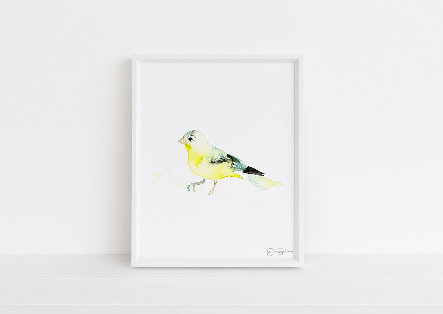 Watercolor Goldfinch Bird Instant Download  |  "Mellow Yellow" by Jess Buhman, Digital Print, Print at Home