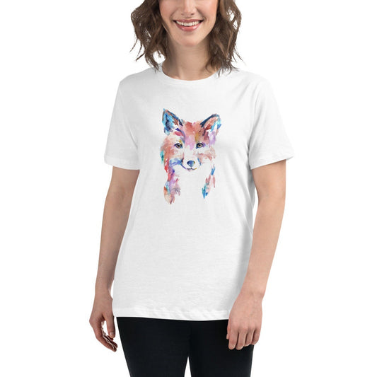 Women's Fox Relaxed T-Shirt with artwork "Farah the Fox" by Jess Buhman, Fox Shirt