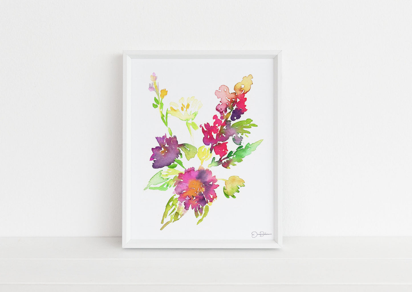 Watercolor Flowers Print | "Autumn Blooms" by Jess Buhman, Multiple Sizes, Select Your Size, Flower Painting, Abstract Floral Print