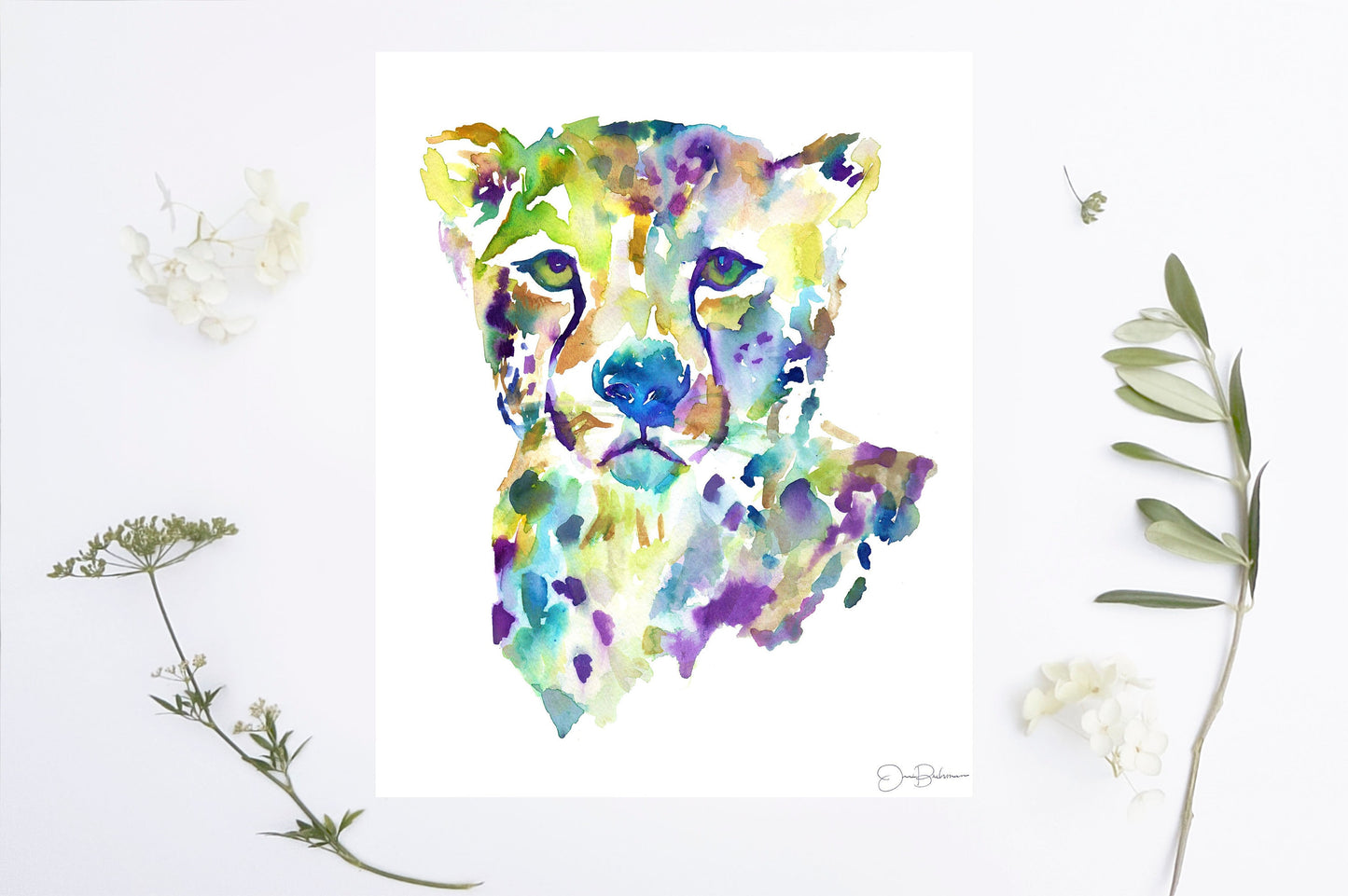 Cheetah Watercolor Print | "Chester" by Jess Buhman, Multiple Sizes, Wall Art, Nursery Painting, Home Decor, Choose Your Size