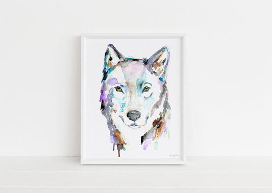 Wolf Painting Print | "Wolf Like Me" by Jess Buhman, Multiple Sizes, Select Your Size, Watercolor Wolf Print, Woodland Decor, Colorful Wolf