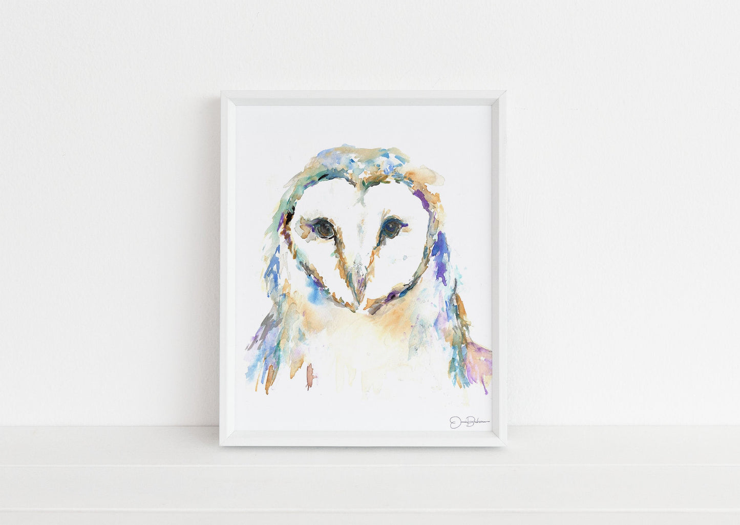 Barn Owl Watercolor Print | "Barn Owl" by Jess Buhman, Multiple Sizes, Wall Art, Nursery Painting, Home Decor, Choose Your Size