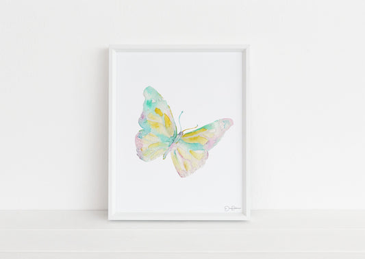 Watercolor Butterfly Print | "Life is Beautiful" by Jess Buhman, Butterfly Painting, Garden Art, Multiple Sizes, Select Your Size