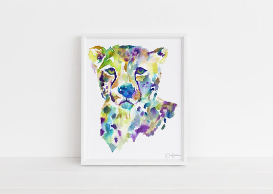 Cheetah Watercolor Print | "Chester" by Jess Buhman, Multiple Sizes, Wall Art, Nursery Painting, Home Decor, Choose Your Size