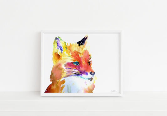 Fox Print Digital Download, "Foxy Brown" by Jess Buhman, Instant Download, Print at Home, Watercolor Animal, Nursery Art