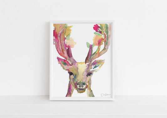 Watercolor Deer Print | "You Are Deer To Me" by Jess Buhman, Multiple Sizes, Select Your Size, Print of Deer, Deer Watercolor, Buck Art
