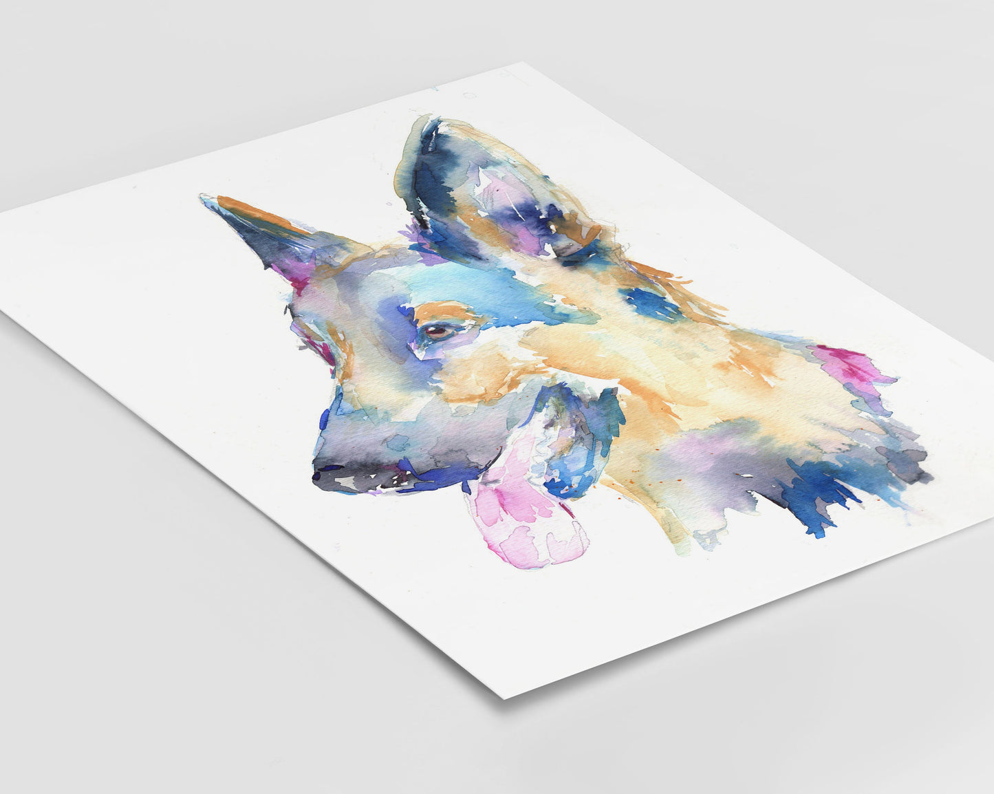 German Shepherd Watercolor Print Instant Download | "Gemma the German Shepherd" by Jess Buhman, 8" x 10" Digital File, Dog Lover Gift