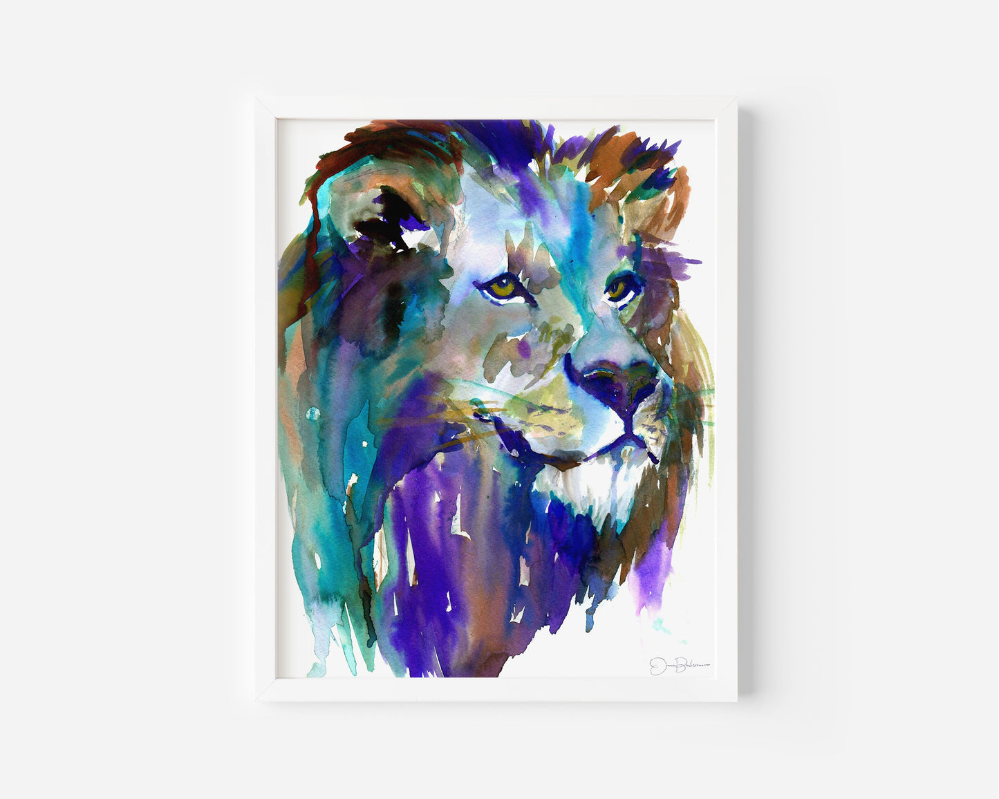 Lion Watercolor Print | "The King" by Jess Buhman, Multiple Sizes, Wall Art, Nursery Painting, Home Decor, Choose Your Size