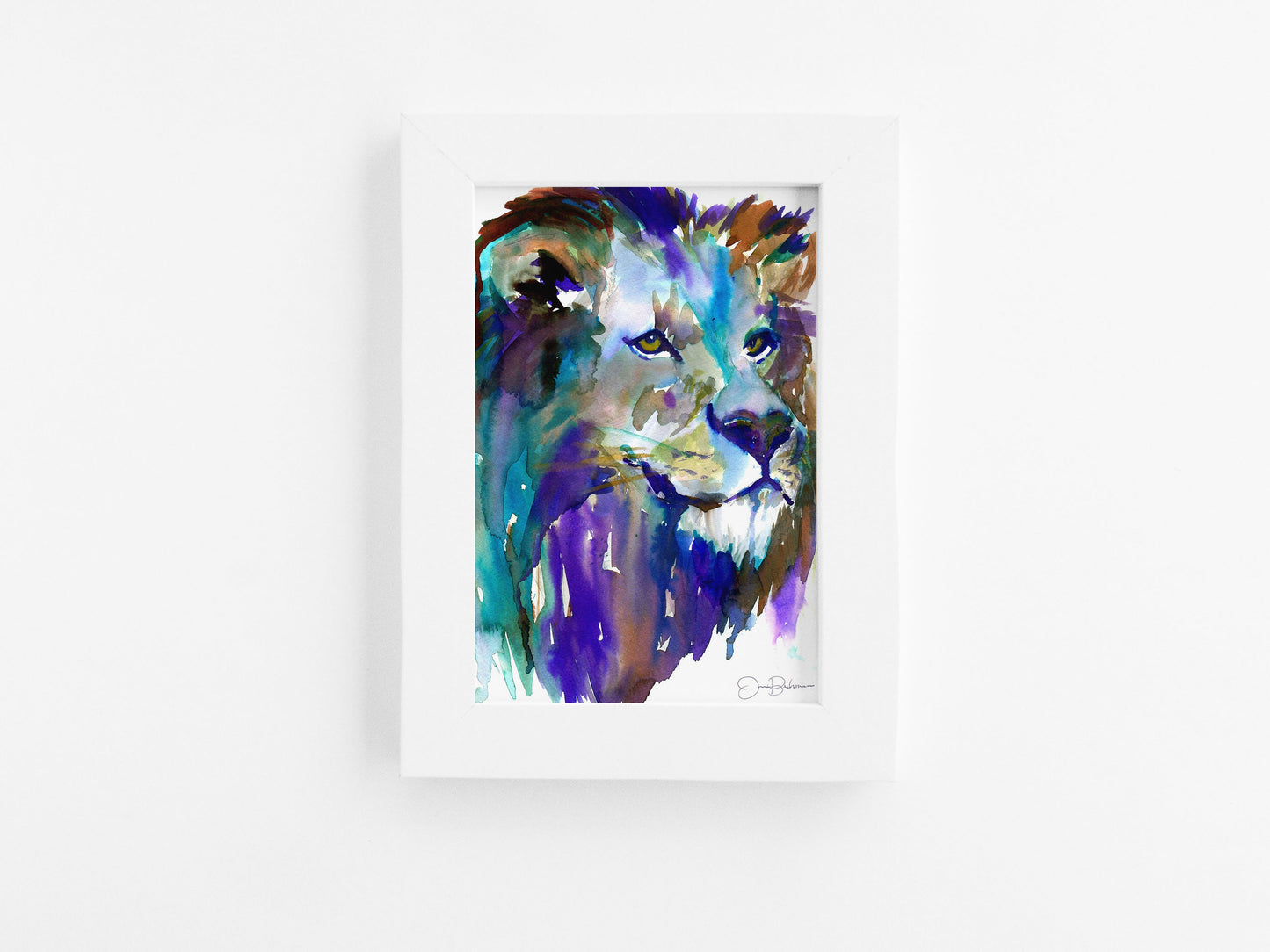 Lion Watercolor Print | "The King" by Jess Buhman, Multiple Sizes, Wall Art, Nursery Painting, Home Decor, Choose Your Size
