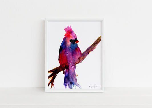 Cardinal Watercolor Digital Download | "Been Here Since 8, Am I late?" by Jess Buhman, Instant Download, Digital File, Print at Home