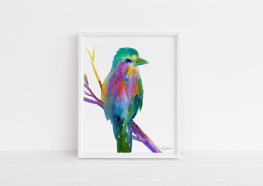 Watercolor Bird Instant Download  |  "Wilma the Bird" by Jess Buhman, Printable 8" x 10" Watercolor Art, Digital Print, Print at Home