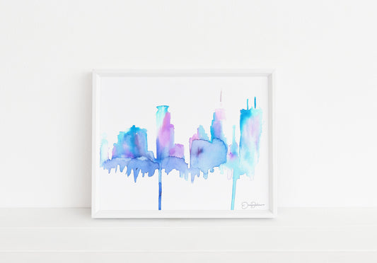 Watercolor Minneapolis Skyline Print Digital File  | "Minneapolis," by Jess Buhman, 8" x 10" Digital File, Printable Art, MN Art, Mpls Art