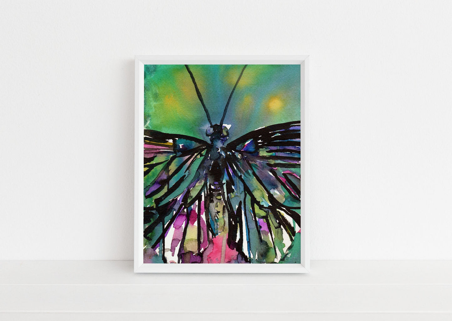 Watercolor Butterfly Instant Download  |  "Be Still" by Jess Buhman, Printable 8" x 10" Watercolor Art, Digital Print, Print at Home