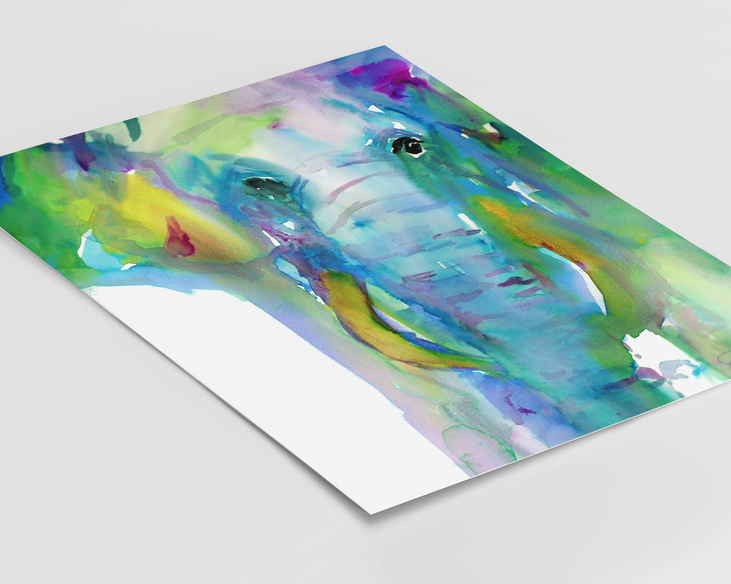 Elephant Watercolor Digital Download | "Elephant" by Jess Buhman, Instant Download, Print at Home, Elephant Painting, Nursery Art