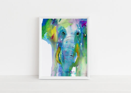Elephant Watercolor Digital Download | "Elephant" by Jess Buhman, Instant Download, Print at Home, Elephant Painting, Nursery Art